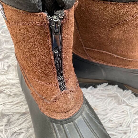ComforTemp Womens Brown Suede Rubber Sole Winter Duck Boots Steel Shank Size 8 - Picture 8 of 16